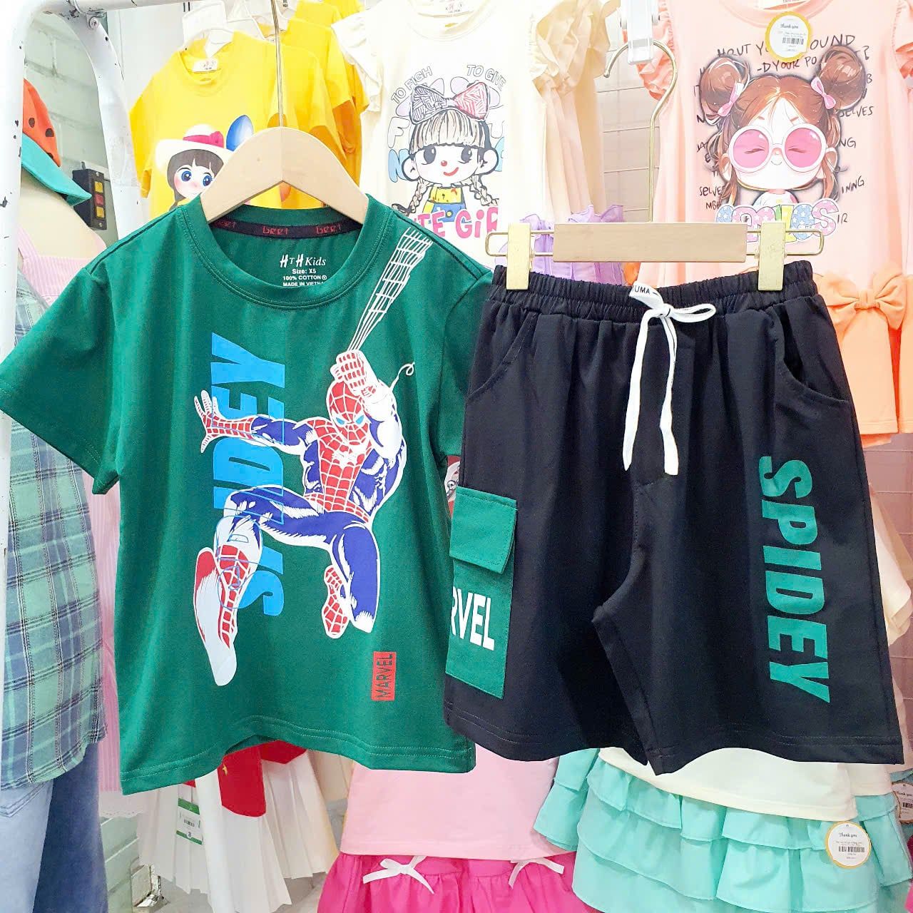  DB52 _ Đồ bộ cotton cho bé trai họa tiết hoạt hình siêu dễ thương _ Beekids 