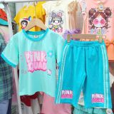  DB49 _ Đồ bộ lửng bé gái họa tiết chữ Pink siêu dễ thương _ Beekids 