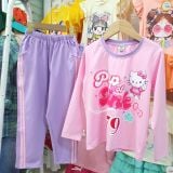  DB46 _ Bộ thun dài tay bé gái từ 20 đến 50kg họa tiết chuột Mickey dễ thương _ Beekids 