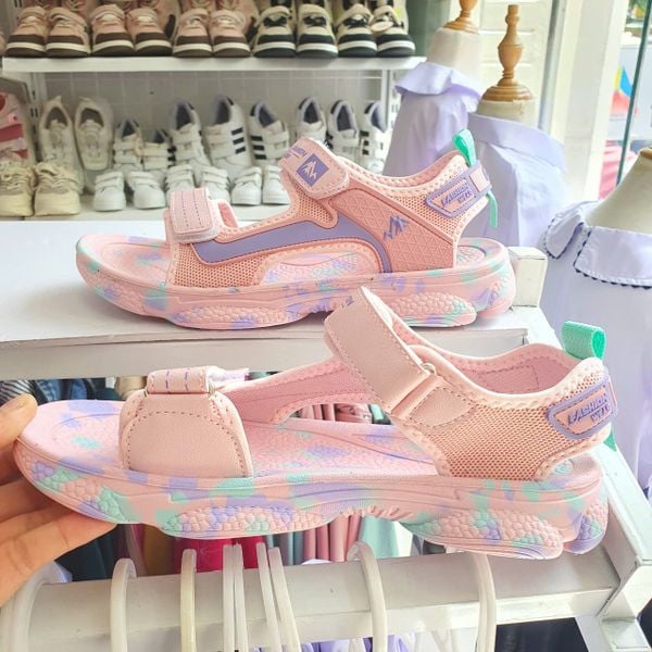 GI20 _ Giày sandal cho bé gái mang đi chơi, đi học nhẹ êm quai dán tiện lợi _ Beekids 