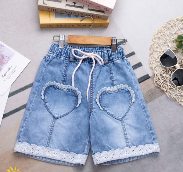  Q33 _ Quần jean ngố cho bé gái lai phối ren sành điệu thời trang _ Beekids 