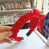  T08 _ Bờm tóc, Cài tóc vải lụa nhún tông màu đỏ cho bé gái mặc áo dài, đầm váy _ Beekids 