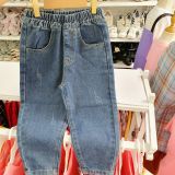  Q34 _ Quần jean baggy cho bé trai và bé gái chất jean cotton mềm mại, thoáng mát _ Beekids 