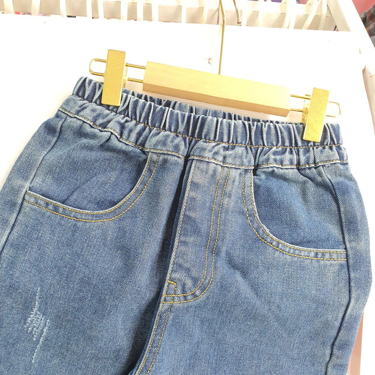  Q34 _ Quần jean baggy cho bé trai và bé gái chất jean cotton mềm mại, thoáng mát _ Beekids 