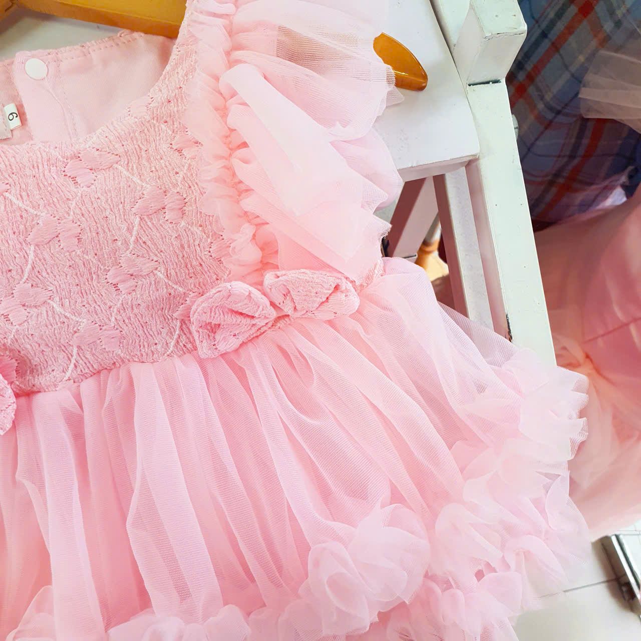  CC09 _ Đầm body công chúa cho bé từ 4kg đến 12kg siêu mềm mịn dễ thương _ Beekids 