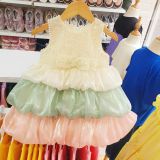  CC10 _ Đầm công chúa dáng bí xếp tầng phối màu nhẹ tênh bồng bềnh _ Beekids 