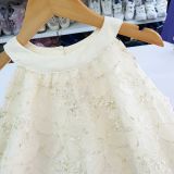  CC11 _ Đầm công chúa dáng cổ yếm hoa đính nổi thủ công phong cách tiểu thư sang chảnh _ Beekids 