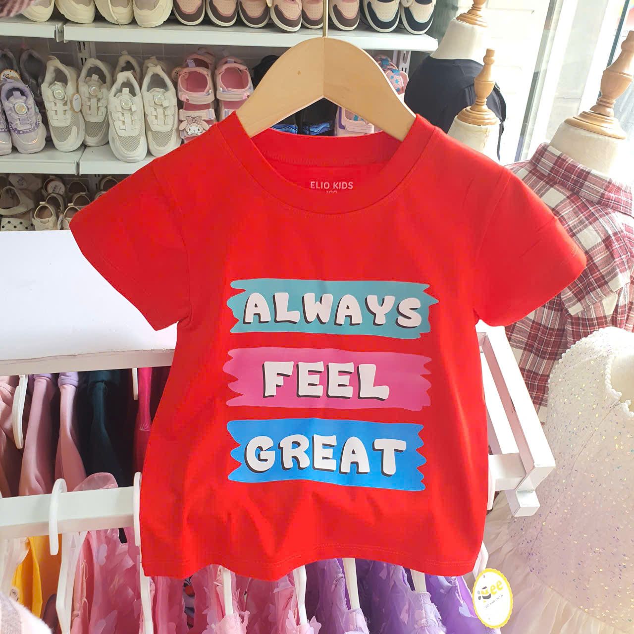  A41 _ Áo thun cho bé trai và bé gái họa tiết chữ Great chất cotton 4 chiều mềm mịn mát _ Beekids 