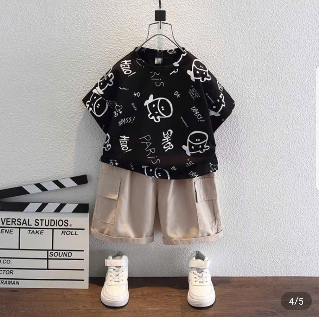  A47 _ Áo thun họa tiết chữ cho bé sành điệu thời trang _ Beekids 
