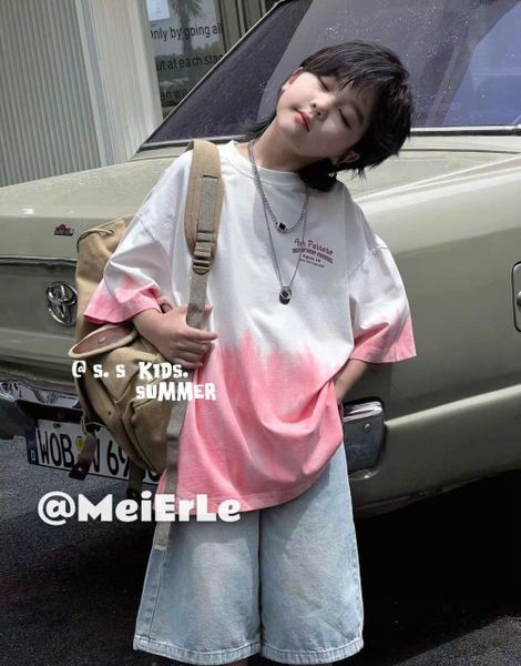  A45 _ Áo thun loang màu sành điệu cho bé trai và bé gái chất thun cotton mịn mát _Beekids 