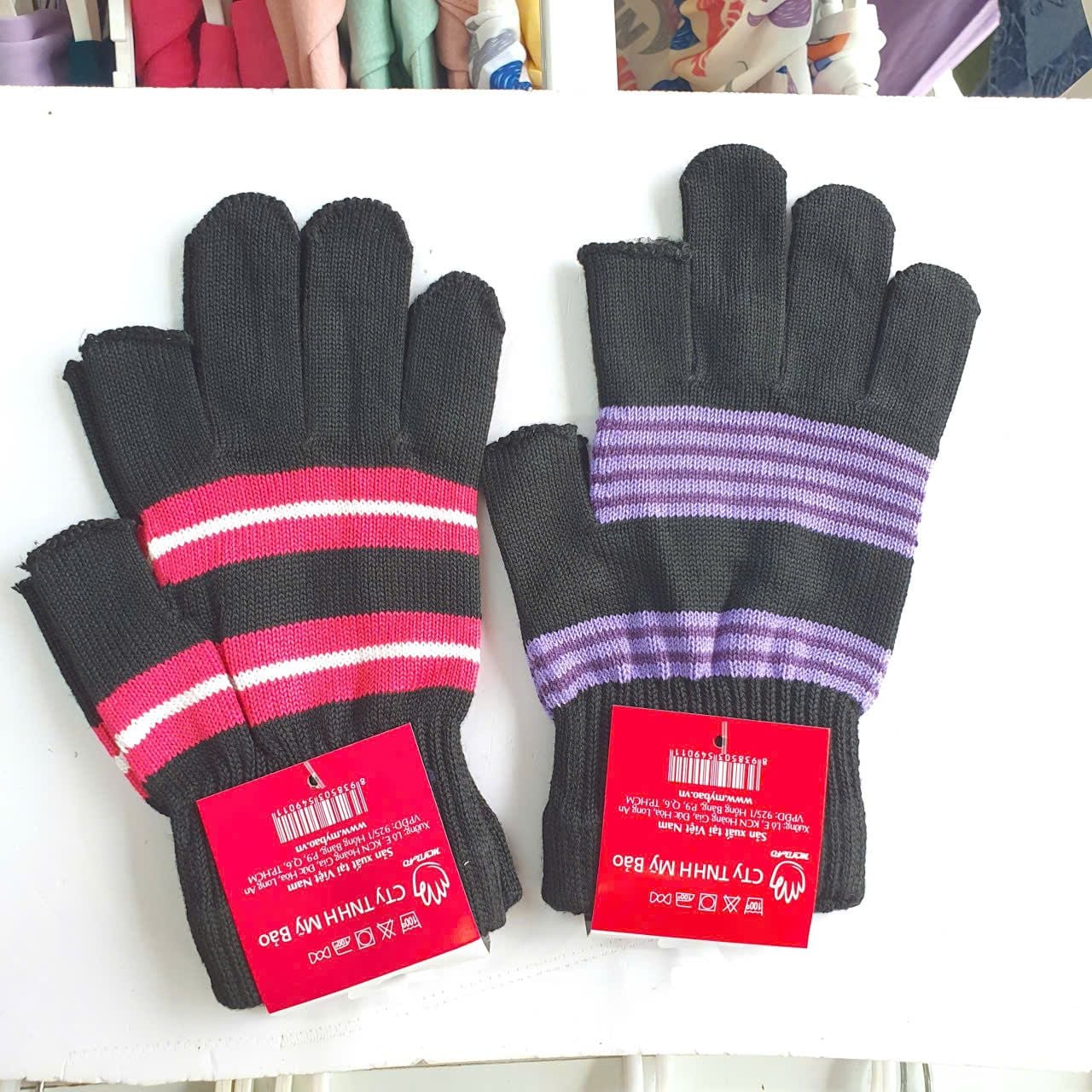  PK13B_ Găng tay len, Bao tay len cho nam nữ giúp giữ ấm, cắt 2 ngón, chất len dày dặn mềm mại _ Beekids 