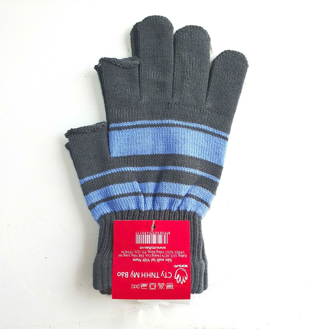  PK13B_ Găng tay len, Bao tay len cho nam nữ giúp giữ ấm, cắt 2 ngón, chất len dày dặn mềm mại _ Beekids 