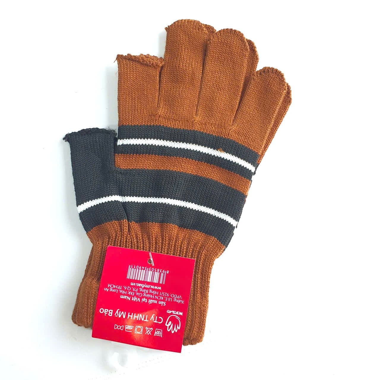  PK13B_ Găng tay len, Bao tay len cho nam nữ giúp giữ ấm, cắt 2 ngón, chất len dày dặn mềm mại _ Beekids 