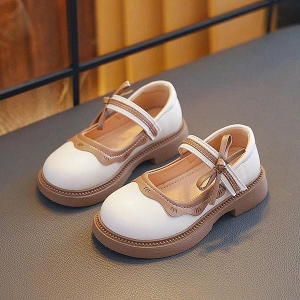  GI08 _ Giày búp bê lolita cho bé gái da mềm đính nơ xinh xắn thời trang _ Beekids 