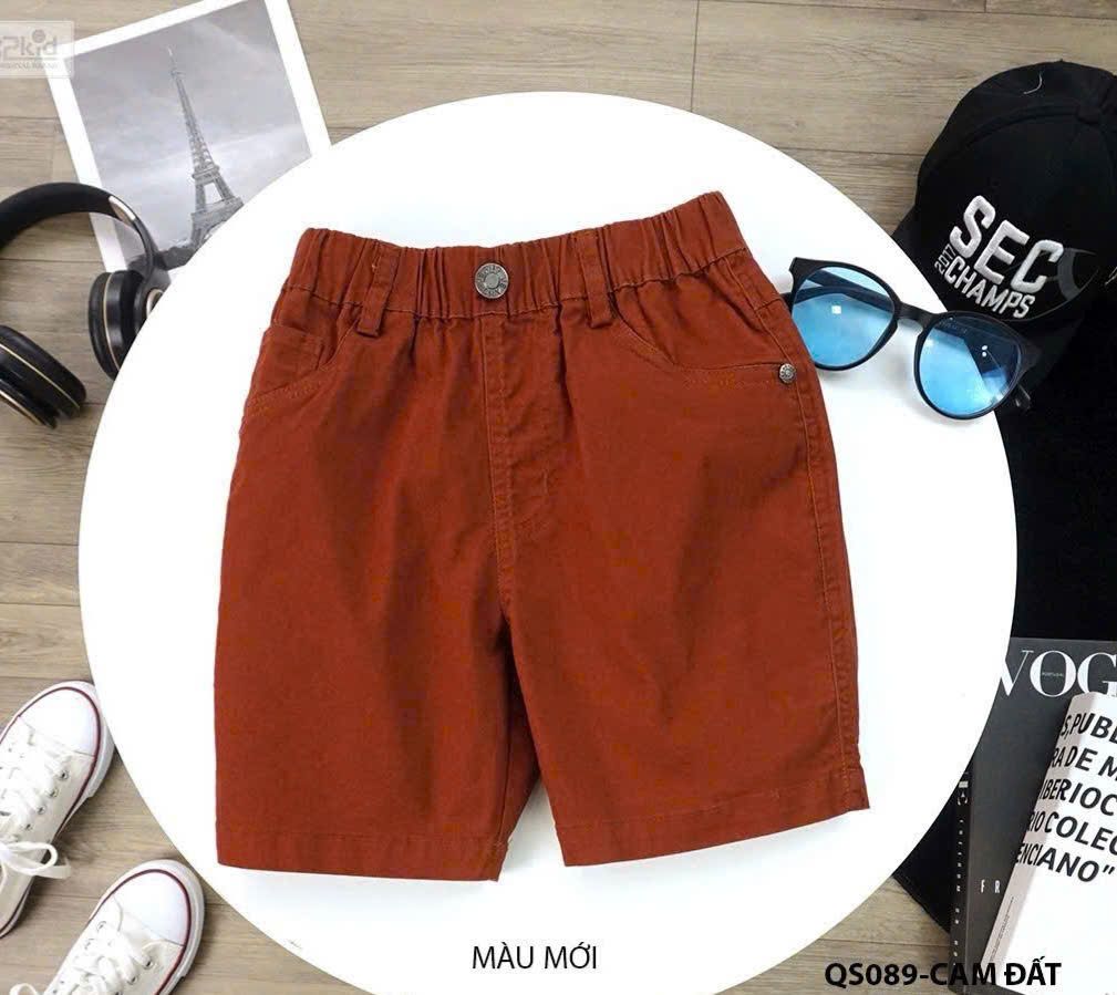  Q21 _ Quần kaki ngắn cho bé trai lưng thun chất kaki mềm mại phom dáng thời trang _ Beekids 
