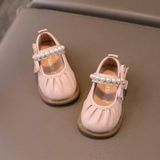  GI23 _ Giày búp bê da mềm quai đính ngọc trai xinh xắn _ Beekids 