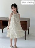  CC11 _ Đầm công chúa dáng cổ yếm hoa đính nổi thủ công phong cách tiểu thư sang chảnh _ Beekids 