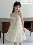  CC11 _ Đầm công chúa dáng cổ yếm hoa đính nổi thủ công phong cách tiểu thư sang chảnh _ Beekids 