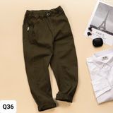  Q36 _ Quần kaki dài bé trai và bé gái từ 8 đến 45kg chất kaki mềm mại, co giãn, kiểu dáng ống đứng _ Beekids 