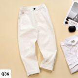  Q36 _ Quần kaki dài bé trai và bé gái từ 8 đến 45kg chất kaki mềm mại, co giãn, kiểu dáng ống đứng _ Beekids 