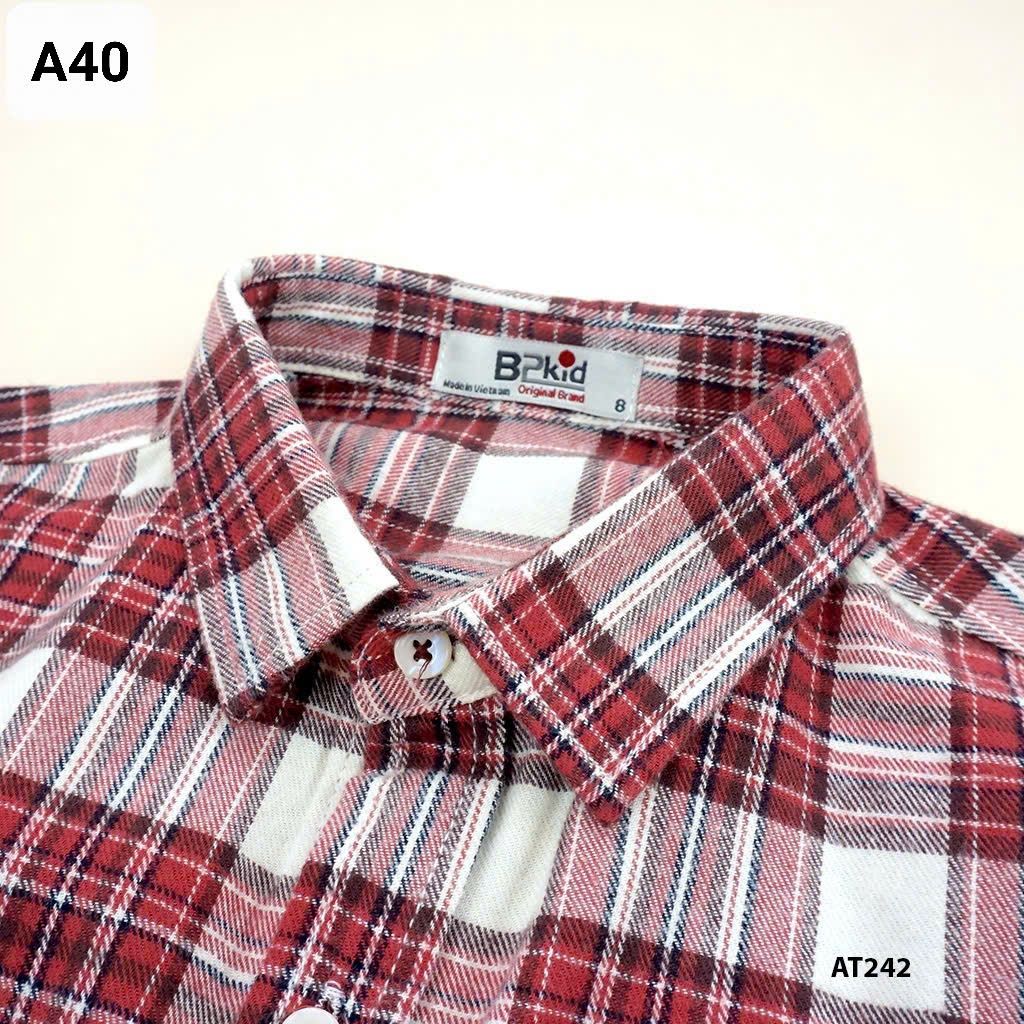  A40 _ Áo sơ mi kẻ caro dài tay cho bé phong cách thanh lịch thời trang _ Beekids 