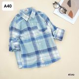  A40 _ Áo sơ mi kẻ caro dài tay cho bé phong cách thanh lịch thời trang _ Beekids 