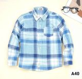  A40 _ Áo sơ mi kẻ caro dài tay cho bé phong cách thanh lịch thời trang _ Beekids 