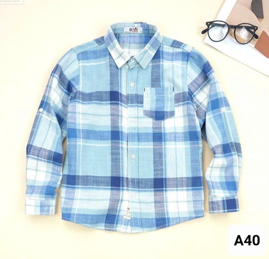  A40 _ Áo sơ mi kẻ caro dài tay cho bé phong cách thanh lịch thời trang _ Beekids 
