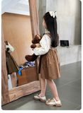  GI25 _ Giày búp bê nơ xinh xắn cho bé da mềm chữ Miu*miu _ Beekids 