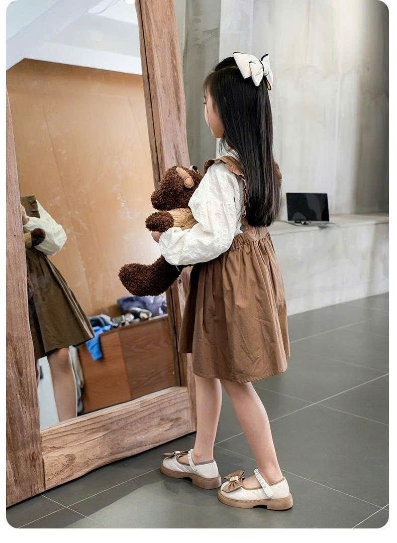  GI25 _ Giày búp bê nơ xinh xắn cho bé da mềm chữ Miu*miu _ Beekids 