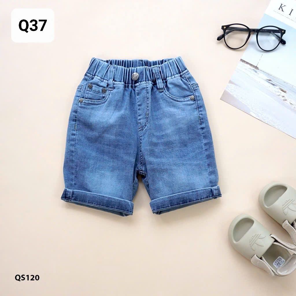  Q37 _ Quần jean lửng bé trai chất jean cotton mềm co giãn túi wash màu độc đáo _ Beekids 