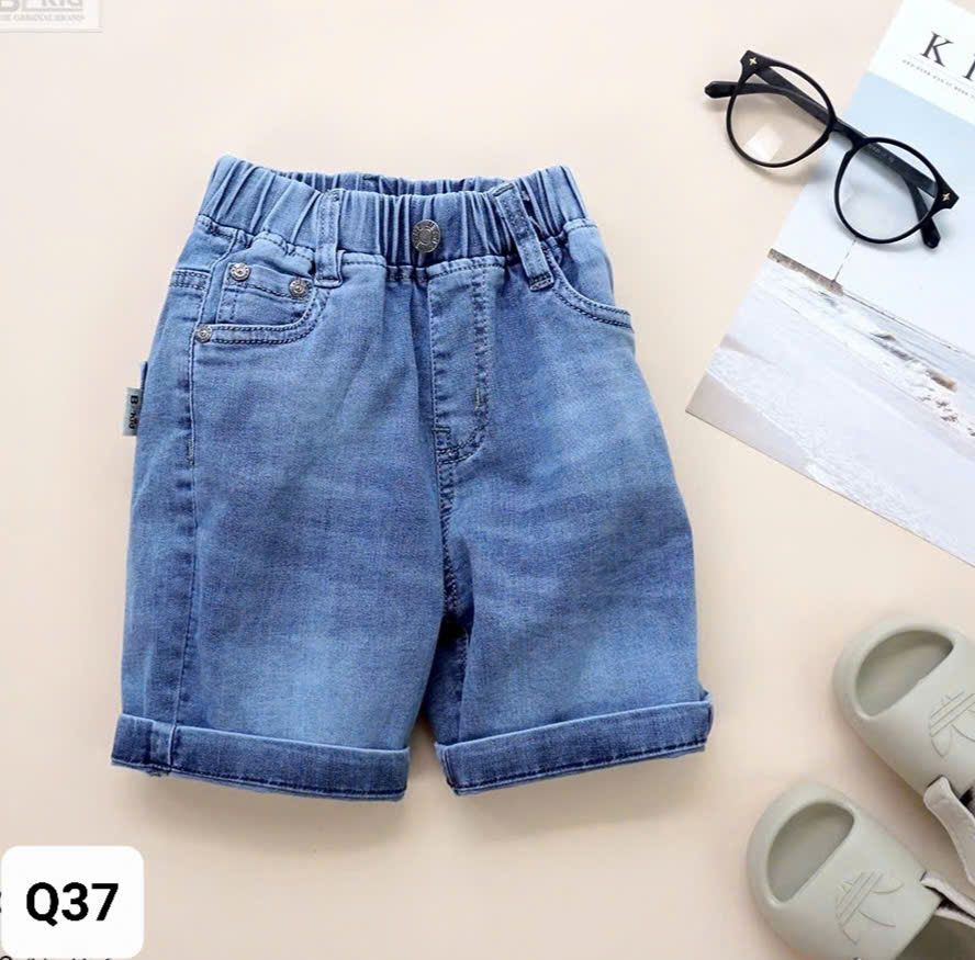  Q37 _ Quần jean lửng bé trai chất jean cotton mềm co giãn túi wash màu độc đáo _ Beekids 