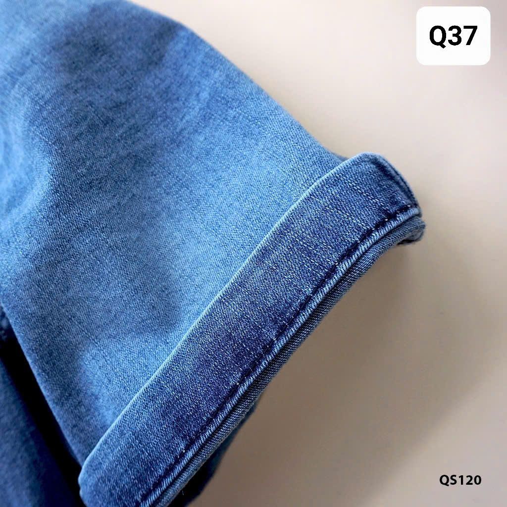  Q37 _ Quần jean lửng bé trai chất jean cotton mềm co giãn túi wash màu độc đáo _ Beekids 
