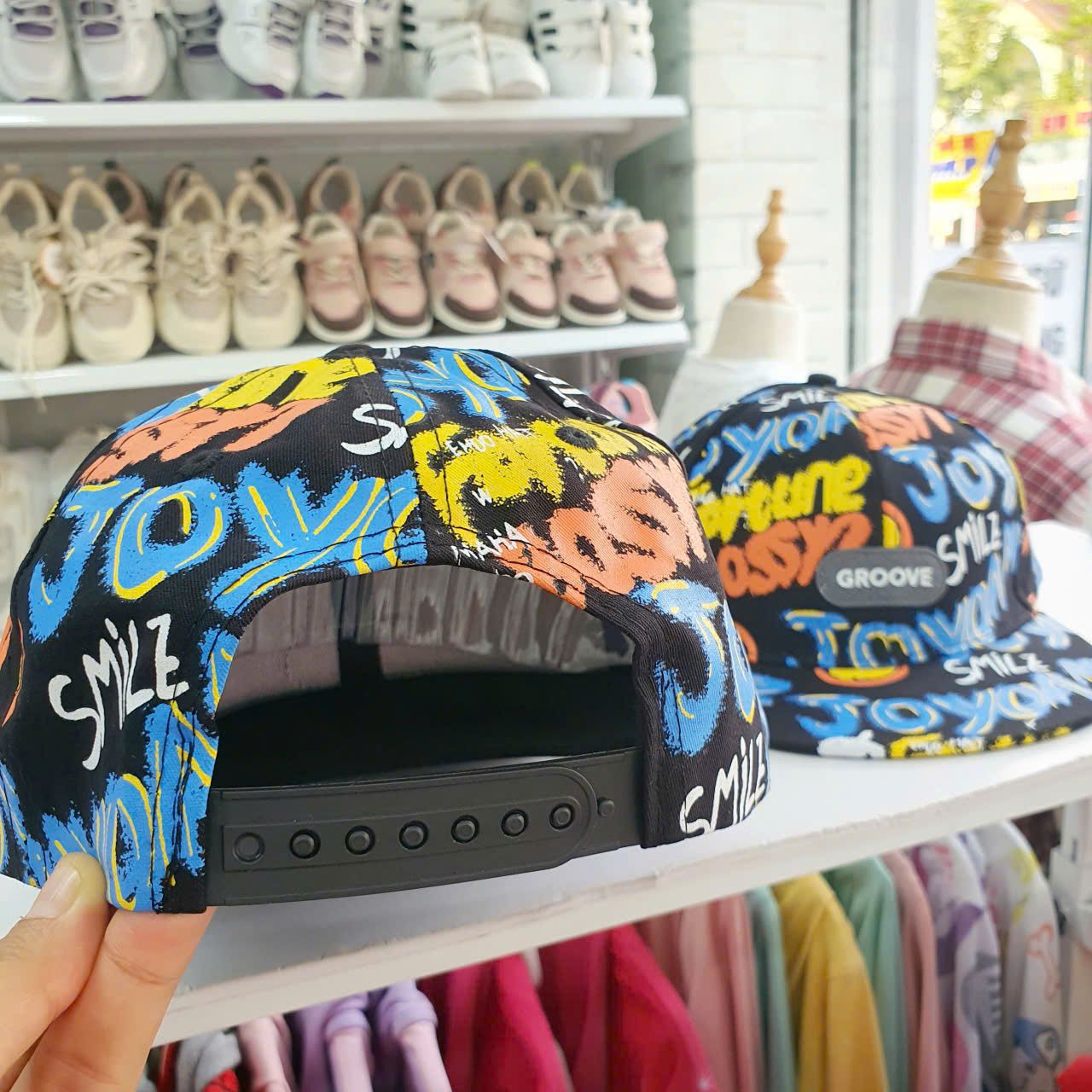  N01 _ Mũ lưỡi trai cho bé từ 3 đến 9 tuổi họa tiết sắc màu phong cách _ Beekids 