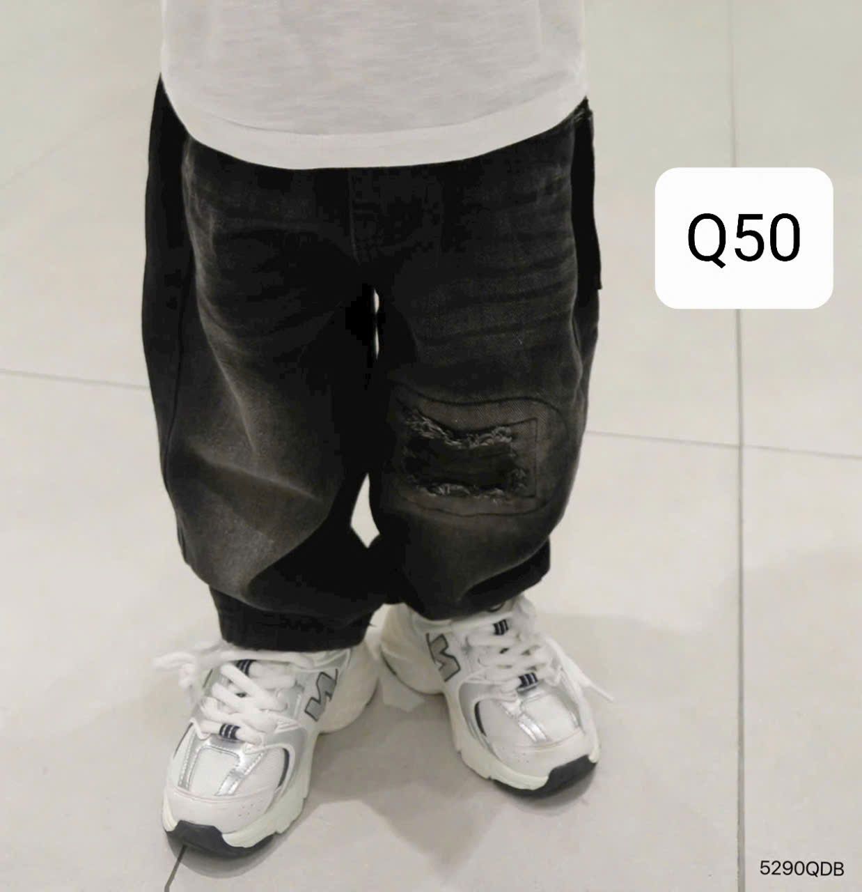 Q50 _ Quần jean rách gối cá tính cho bé chất jean mềm mại co giãn nhẹ _ Beekids 