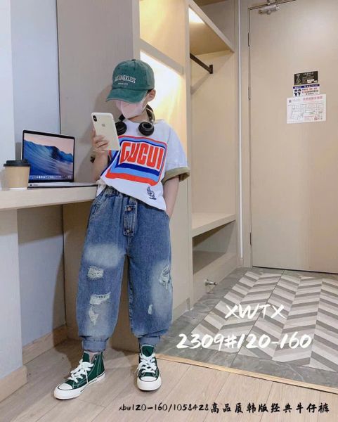  Q41 _ Quần jean baggy wax rách cho bé phong cách sành điệu thời trang _ Beekids 