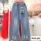  Q42 _ Quần jean ống suông cho bé gái từ 23kg đến 45kg chất jean mềm mại phong cách sành điệu  _ Beekids 