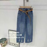  Q42 _ Quần jean ống suông cho bé gái từ 23kg đến 45kg chất jean mềm mại phong cách sành điệu  _ Beekids 