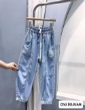  Q44 _ Quần jean giấy cho bé kiểu jogger lưng thun mềm mại thoáng mát_ Beekids 