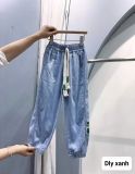  Q44 _ Quần jean giấy cho bé kiểu jogger lưng thun mềm mại thoáng mát_ Beekids 