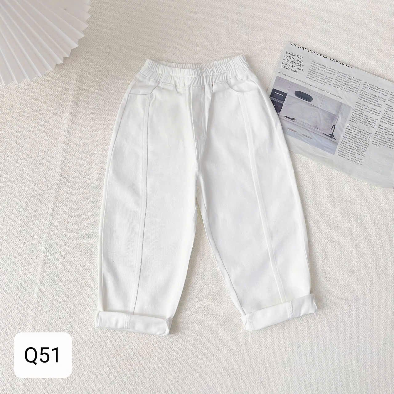  Q51 _ Quần kaki trắng dài cho bé chất kaki mềm đẹp _ Beekids 