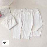  Q51 _ Quần kaki trắng dài cho bé chất kaki mềm đẹp _ Beekids 