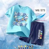  S73 _ Set bé trai chất cotton mềm mát họa tiết hoạt hình dễ thương _ Beekids 