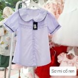  HSA01 _ Áo sơ mi đồng phục học sinh nữ cấp 1, 2 chất kate cotton mềm mại thoáng mát _ Beekids 