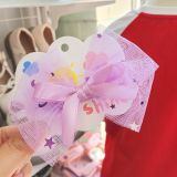  T13 _ Kẹp tóc cho bé nơ lưới ngôi sao xinh xắn _ Beekids 