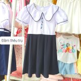  HSV01 _ Đầm học sinh, váy đồng phục bé gái tiểu học chất kate cotton mềm mại thoáng mát _ Beekids 