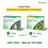 [Combo 2 hộp] NexGard COMBO - Ống nhỏ gáy phòng & trị nội, ngoại kí sinh dành cho mèo size L (2.5 - 7,5kg)
