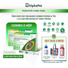 [Combo 2 hộp] NexGard COMBO - Ống nhỏ gáy phòng & trị nội, ngoại kí sinh dành cho mèo size L (2.5 - 7,5kg)