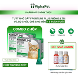 [Combo 2 hộp] FRONTLINE® PLUS for Cats Phòng & Trị ve, rận, bọ cho mèo