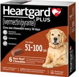 Heartgard® Plus Brown viên nhai tẩy giun cho chó 22.5kg trở lên (Hộp 6 viên)